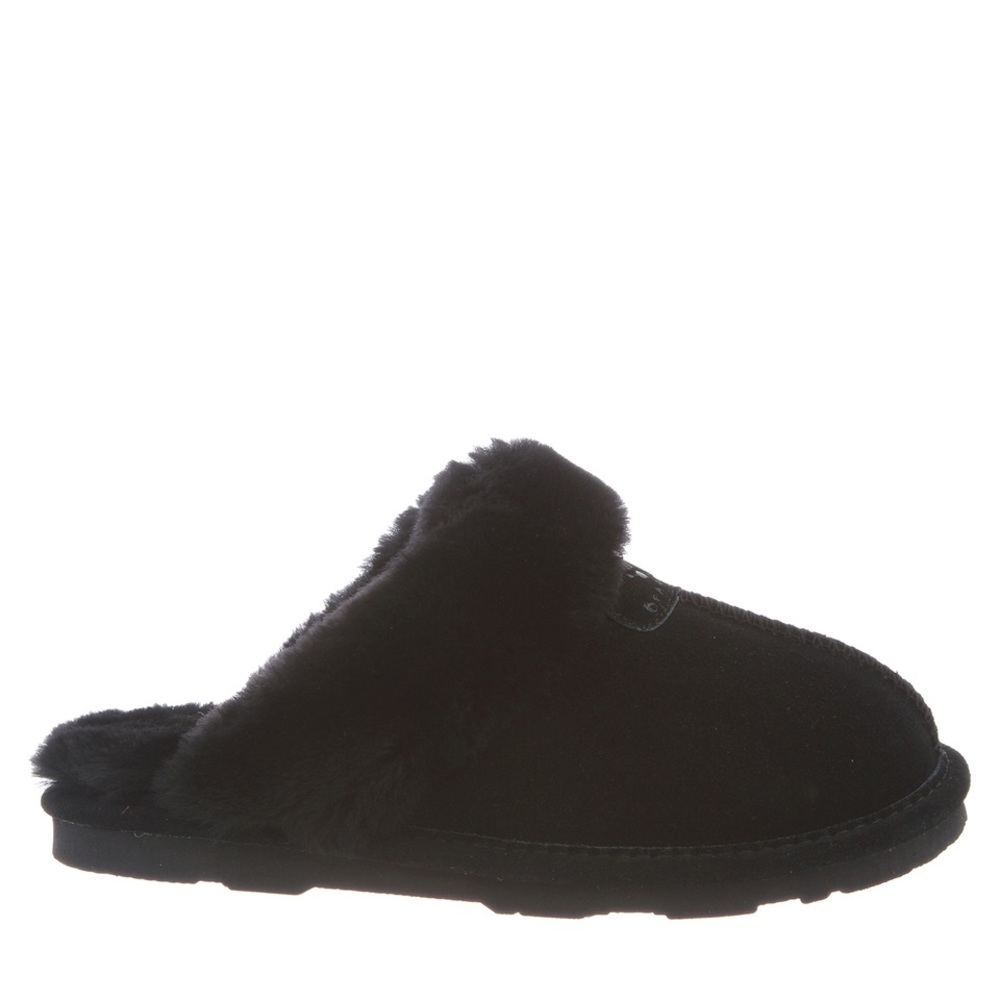 BEARPAW Slippers Loki II Sheepskin Fur Lined Black, Size 5 - Picture 7 of 8